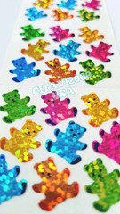 HAMBLY STUDIOS PRISMATIC / GLITTER MULTI-COLOR SMALL GUMMY BEAR RARE VINTAGE