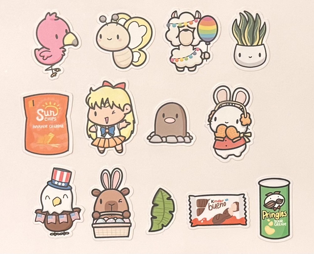 Hubman and Chubgirl Lot of 13 Diecut Stickers NEW