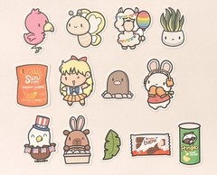 Hubman and Chubgirl Lot of 13 Diecut Stickers NEW