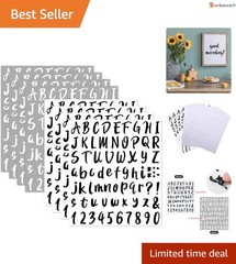 576-Piece Waterproof Vinyl Letter & Number Decal Set for School & Crafting