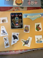 Vintage 10 Bird Stickers