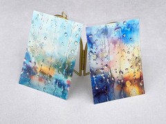 Rain drops PET Stickers Pack ｜glass rain drops themed PET Stickers TZB-M