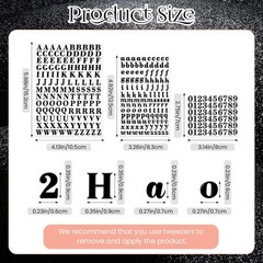 EORTA 0.35″ Small Alphabet & Number Stickers – 6 Sheets Mini Letter Decals