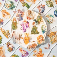 15Pcs European Goddess PET Stickers Journaling Album Card Scrapbooking Craft Art