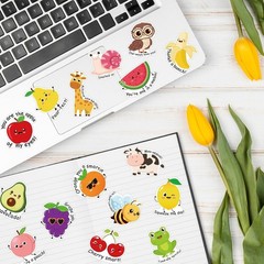 50 Pcs Anxiety Sensory Stickers Motivational Textured Calm Strips Cute Animal…