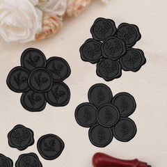 Black Wax Seal Stickers,Self Adhesive Envelope Seal Stickers,Great for Christmas