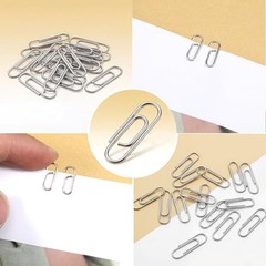 100 PCS Mini Paper Clips, 0.59 Inches Metal Tiny Paperclips Cute Notes