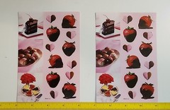American Greetings Chocolate Strawberries Stickers Vintage Desserts Hearts AGC