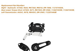 Soportes de motor 3pcs compatibles con Versa 1.6L 2012-2019 sedán y hatchback