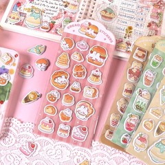 Cute Themed Decorative 3D Sticker Set for Journaling Stationery Decoration DIY