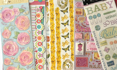 #365 – FAMILY FLOWERS BUTTERFLIES STICKER & EMBELISHMENT LOT JOLEE’S K&CO & MORE