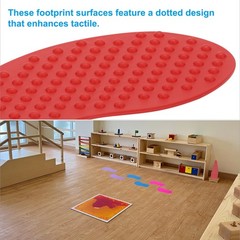 4 Pairs Feet Markers for Classroom Plastic Floor Foot Shaped Markers Red