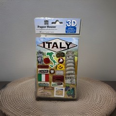 Italy Pisa Vacation 3D Stickers Scrapbook Planner Travel Journal Crafts