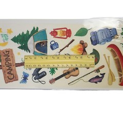 Camping-Themed PSX Design Art Stickers Sheet NIP