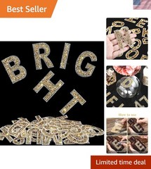 37 Pieces Rhinestone Letter Stickers Large Glitter Alphabet Crystal Number Se…