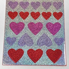NEW Stickety Doo Da HOLOGRAM HEARTS American Greetings Stickers 2 Sheets