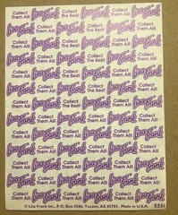 Vintage Lisa Frank Sticker Sheet Rare #S251 Crazy Fruits Pineapple Melons