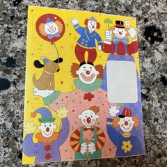 Vintage Clown Stickers 8 Count In Package 80’s 1980’s antique sticker sheet