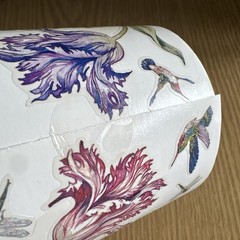 PSX Designs Sticker Roll-Flowers, Bees, Hummingbirds HTF Stickers￼