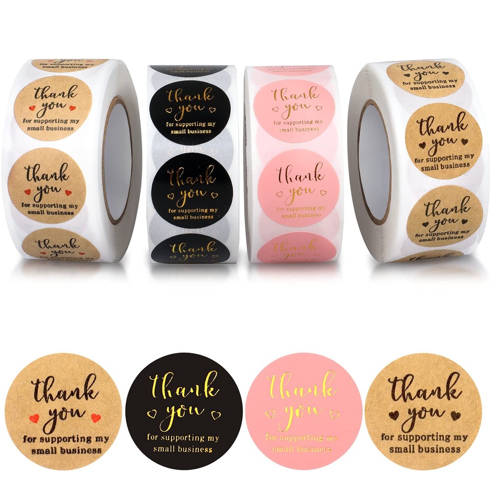 Thank You Round Stickers for Supporting My Small Business Adhesive Labels, 3-…