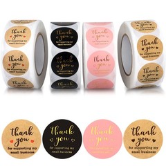 Thank You Round Stickers for Supporting My Small Business Adhesive Labels, 3-…