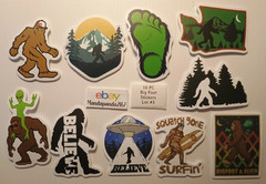 Big Foot – Sasquatch – Stickers – 10 PCs – 5 styles available! See Description