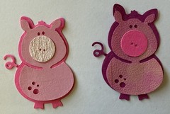 PIGS Die-Cut Embellishments (6pcs)Piglet•Farm•Animal•Oink •Card Making•