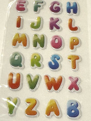 Alphabet Letter Stickers Funny Faces Eyeballs Colorful Crafts Lot of 2 NEW READ