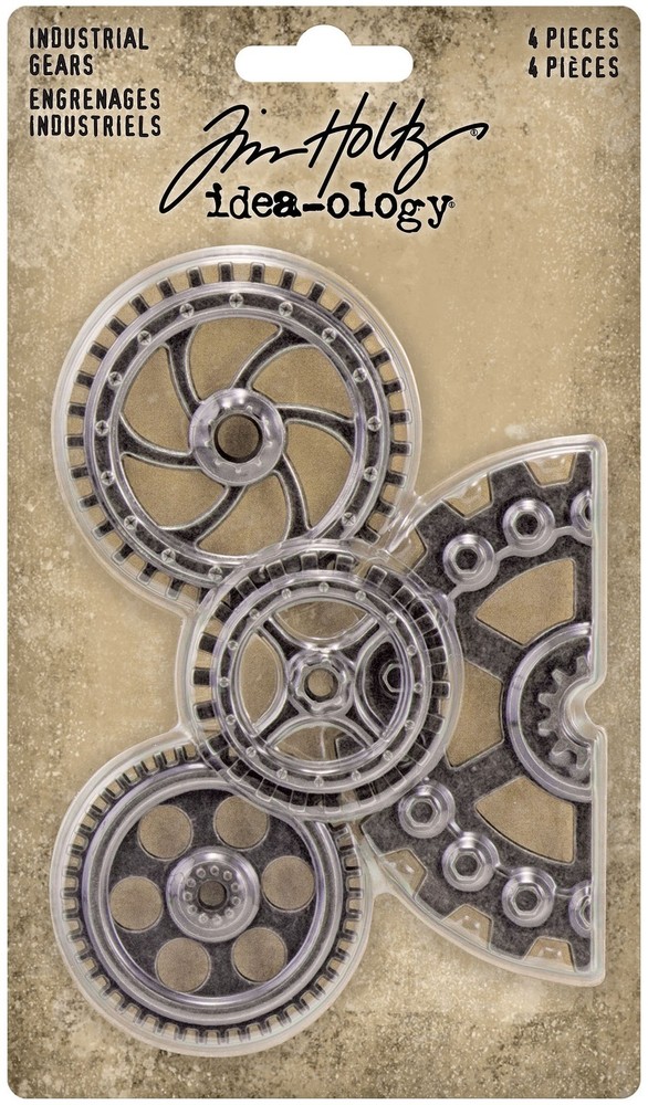 Idea-Ology Metal Industrial Gears 1.5 To 3 4/Pkg Antique Nickel