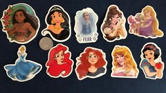 Disney Stickers – Lot of 10 – Disney Princesses – New – Free Shipping