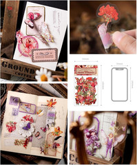 Vintage Flower Fairy Stickers 300Pcs Lot, Belebee 6 Packs Butterfly Fantasy Tran