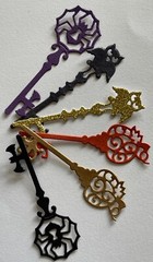 HALLOWEEN KEY Die-Cut(6pc)Fall •Thanksgiving•Autumn•Pumpkin •Spider•Owl•Skeleton