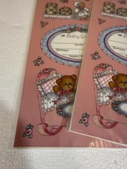 Vintage Frances Meyer Baby Stickers Jumbo Girls 8 1/2 x 11 Scrapbook USA Lot 2