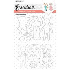 STUDIO LIGHT – ACRYLIC STAMPS N METAL DIES – ANIMAL TOY BUILDER