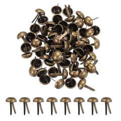 80Pcs, Brads Paper Fasteners 12×20 mm Metal Round Head Split Pins Bronze