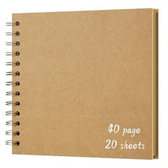 DIY Scrapbook Album 7×7 Inch Hardcover Kraft Paper Memory Photo Book 40 Pages