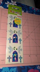 Vintage Sandylion Stickers Dove Crosses Stained Glass 2nd Bonus Sheet Pack READ