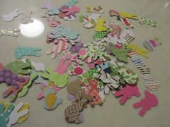 60 SMALL EASTER BUNNY Peeplike DIE CUTS Punchies Confetti