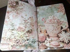 Pink Christmas Junk Journal Scrapbook Usa Seller