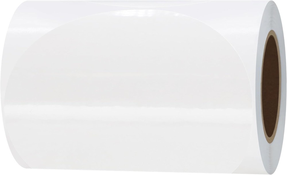 Hybsk Clear Seal Sticker Labels 4 inch Round Circle Wafer Stickers/Labels 100