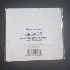 3 Korean Vtg Paper Doll Mate Memo Pad 30 Sheet 7.5 x 5cm Stickers Peach dots