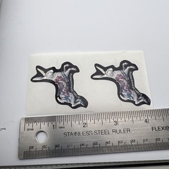 Vintage Zephyr Press Stickers Carousel Rabbit 1983 Rare HTF 2x Stickers