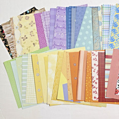 LOT 50 sheets 6 x 6 Mixed Scrapbook Paper & Cardstock Making junk journal supply