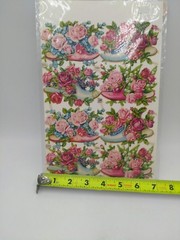 Vintage PZB Roses in Shoes Scraps ~ Germany 1350