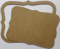 {4 Pc} BRACKET LAYERED NOTES – Bare Labels / Frames / Mats Chipboard Die Cuts
