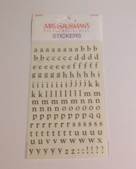 Mrs. Grossman’s Stickers 1 Sheet NIP ~Classic Alphabet Lower Case Gold~ Package