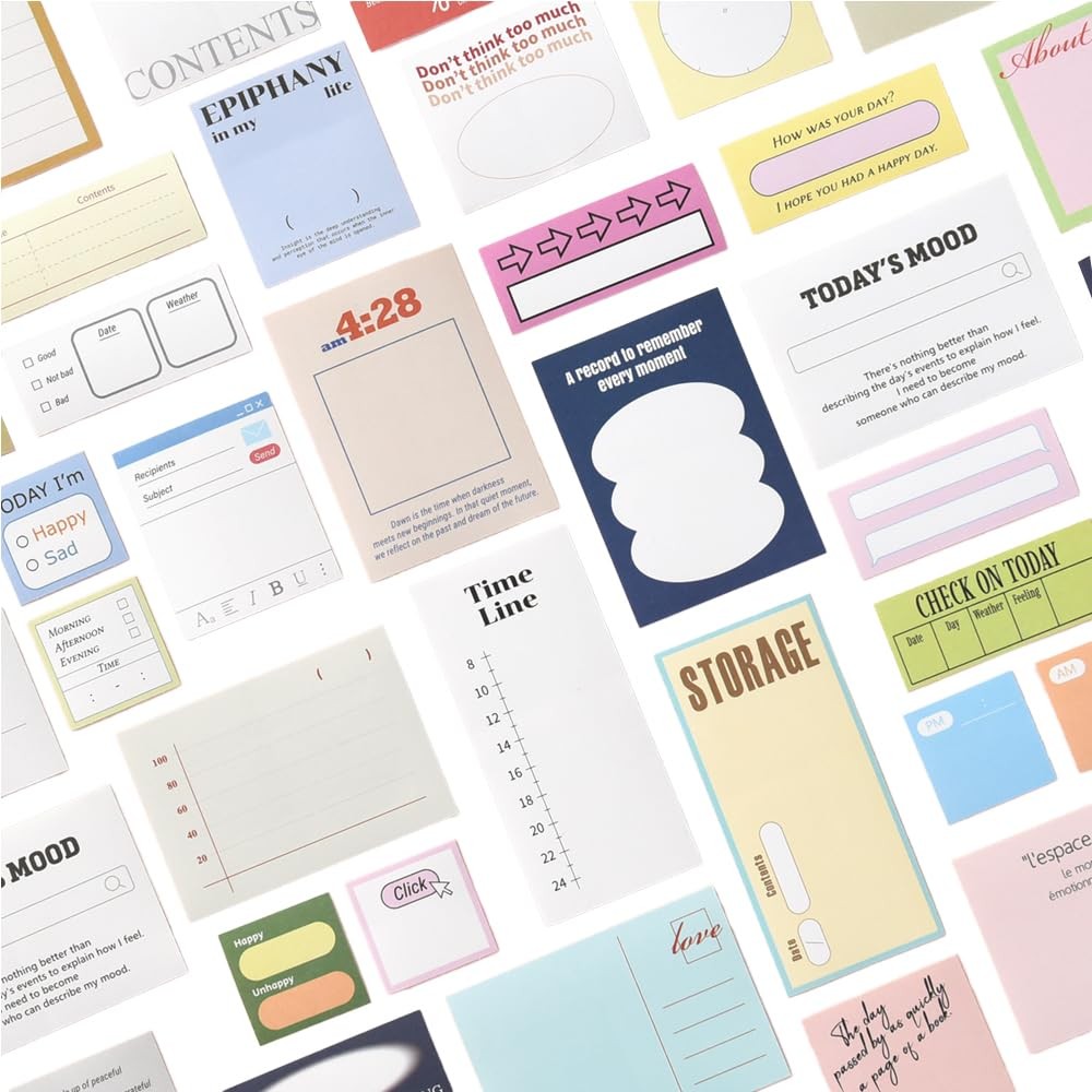 Monolike Today’s Record Sticker Pack (102 Stickers) – Variety Pack, Journal