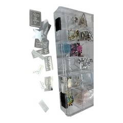 Making Memories Embellishment Lot Brad Bars Fasteners Charms Rhinestones