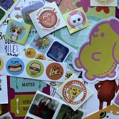 Vintage 80s 90s Y2K Sticker Partials & Singles Various Brands Years Sanrio Lot