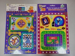 Lot of 5 SandyLion Photo Scrapbook Stickers – Pooh, Sports, & School Days